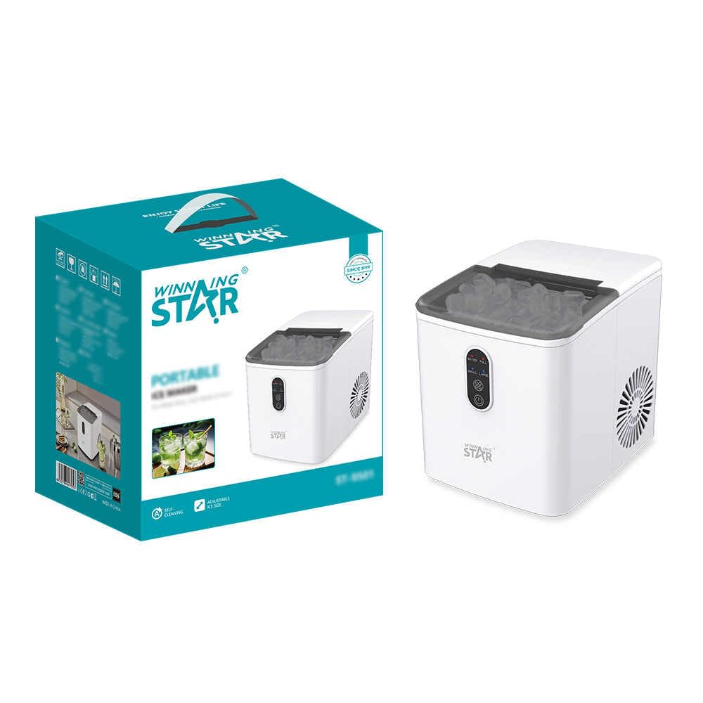 Winning Star Portable Ice Maker 12KG/24H Output, 130W, 1.2L Water Tank, Compact Design - View 7