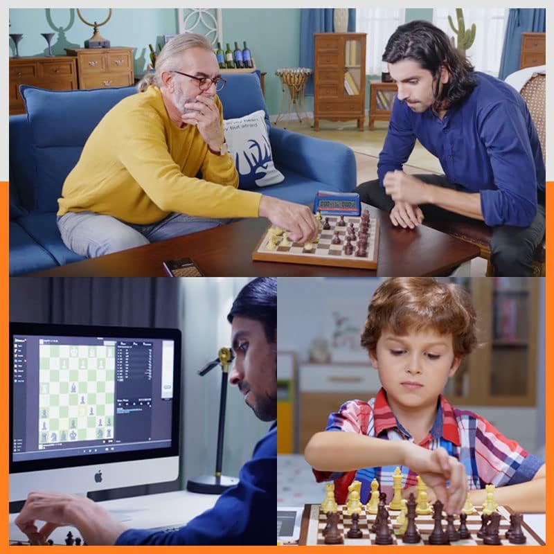 Chessnut Air Electronic Chess Set, A magnificently Handcrafted Wooden Chess Board with Extra Queens,LEDs, AI Adaptive Electronic Chess Set Game and App with Computer Chess Board - View 3