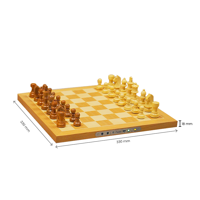 Chessnut Air+ Electronic Chess Set with Full Wooden Board, Extra Queens, LEDs, AI Adaptive Game and App with Computer Chess Board - View 2