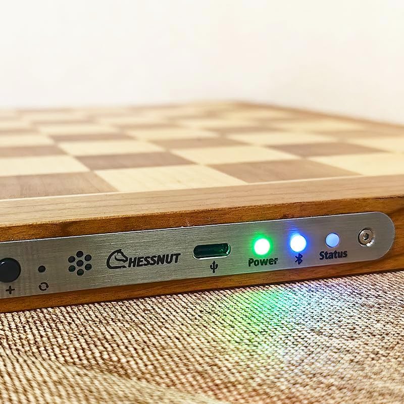 Chessnut Air+ Electronic Chess Set with Full Wooden Board, Extra Queens, LEDs, AI Adaptive Game and App with Computer Chess Board - View 3