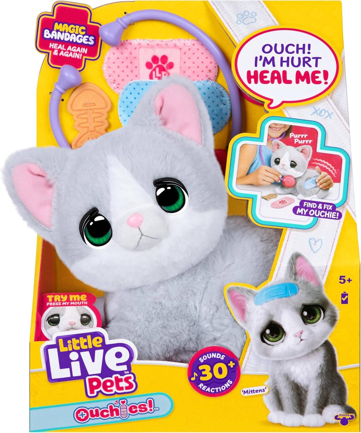 Order Little Live Pets Ouchies Single Pack Mittens (Kitty) Now
