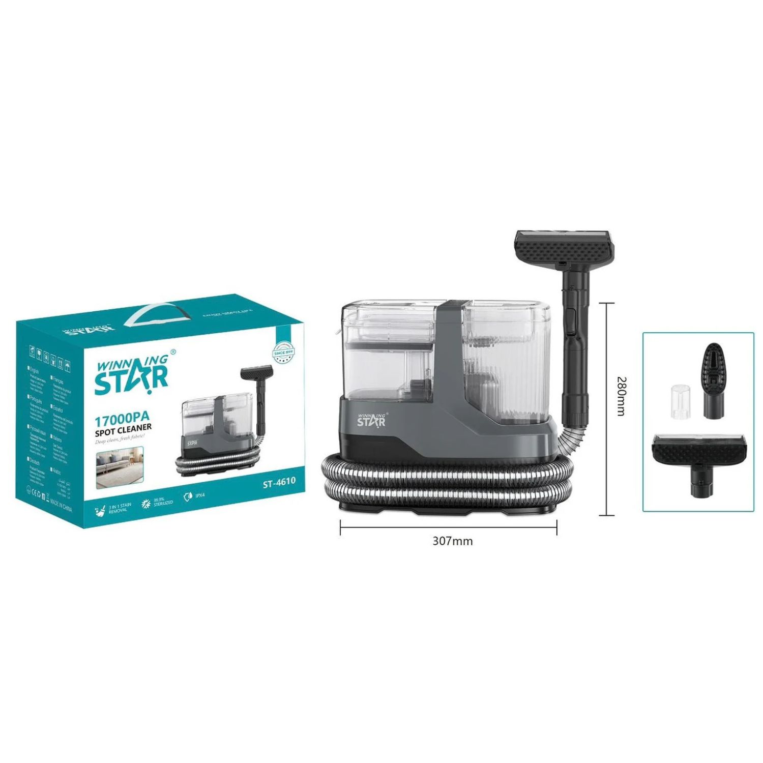 Winning Star Stain Cleaner 17000PA Suction Power Is It Loud - View 2