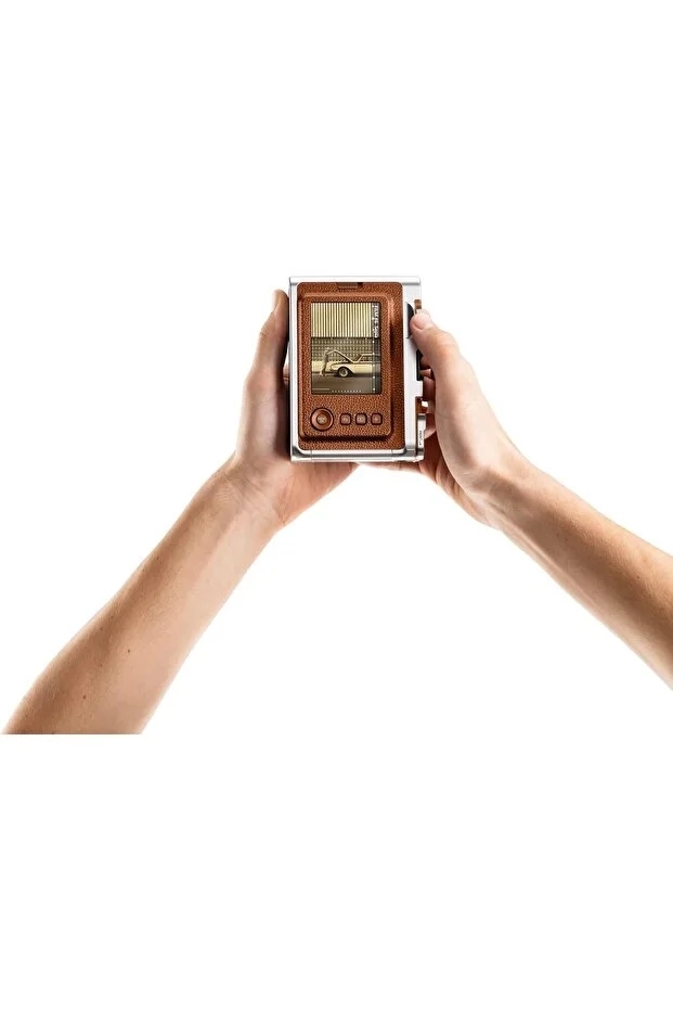 Fujifilm Instax Mini Evo Hybrid Instant Film Camera - Brown 2