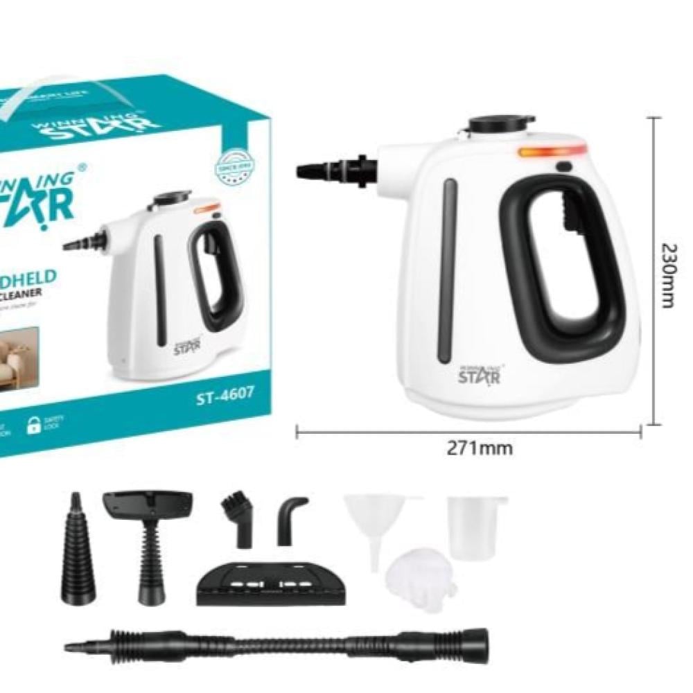 Winning Star Steam Cleaner, For Cleaning Difficult Corners And Various Surfaces, Removing Grease, Removing Bacteria And Germs By 99.9%, High Temperature Sterilization, 1350 Watts, White, St-4607 - View 4