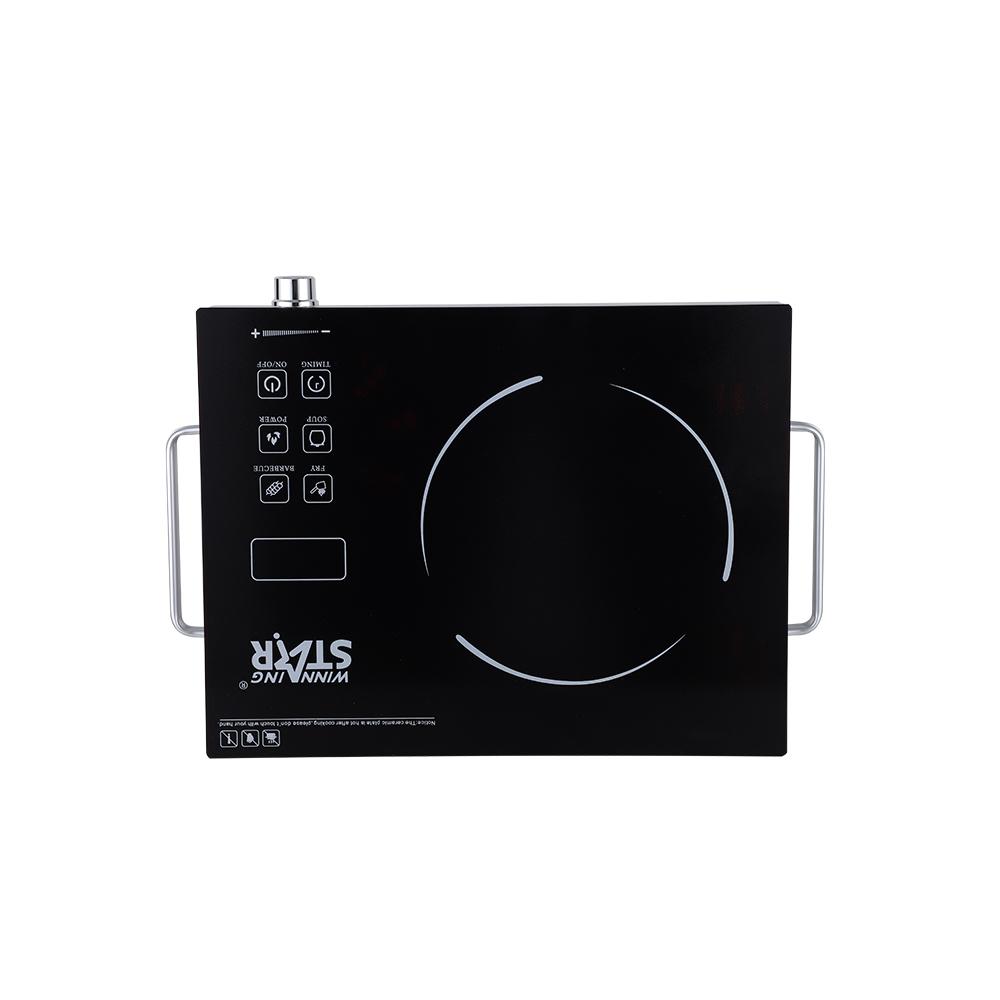Winning Star Electric Hob, 1 Burner, Glass Touch Control, Timer, Overheat Protection, 2000 Watts, Black, St-9671 - View 2