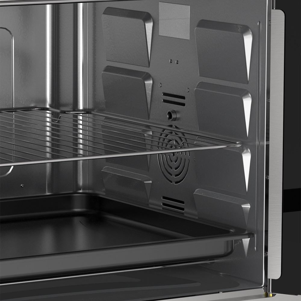 Winning Star Electric Oven, 100L Capacity, French Glass Door, Baking Tray, Pizza Tray, Rotating Grill, Interior Lighting, 2800W, Silver, St-9852 - View 5