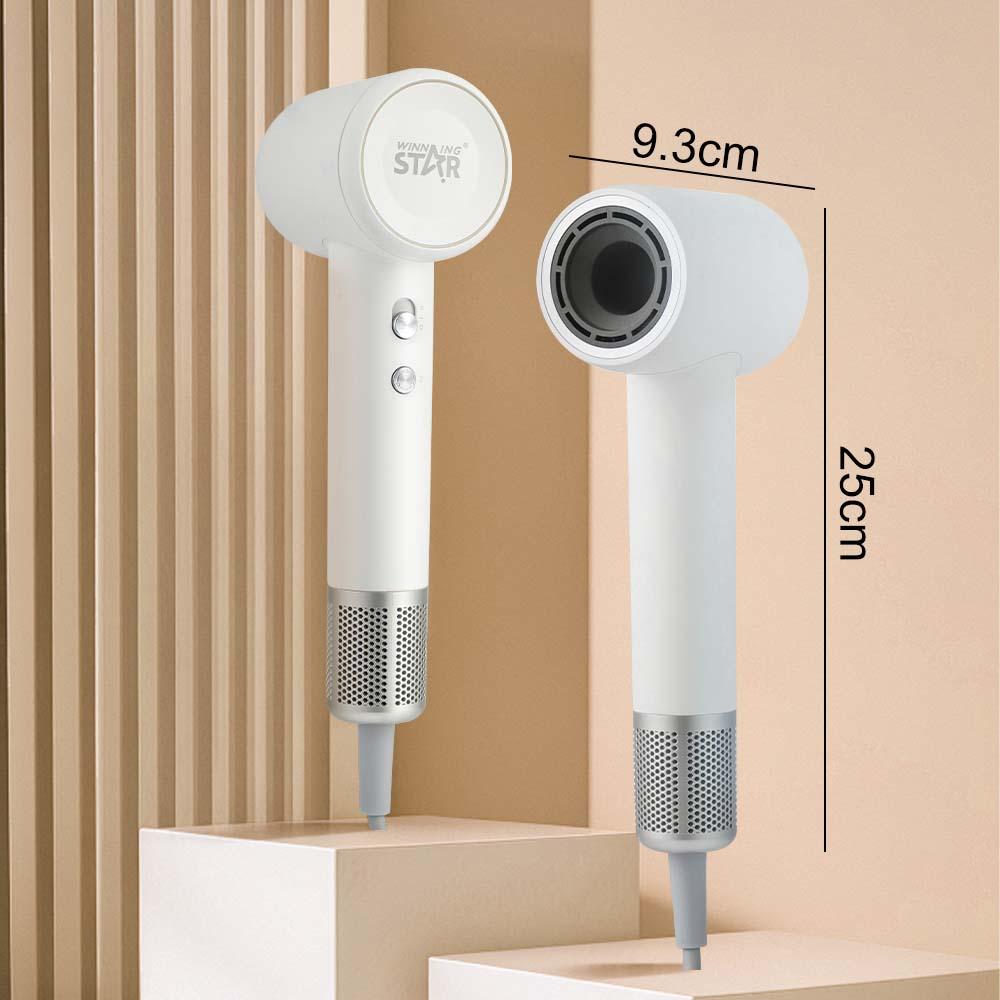 Winning Star Hair Dryer, Overheat Protection, Fast And Effective Drying, 2 Heat Settings, 1600 Watts, White, St-5717 - View 6