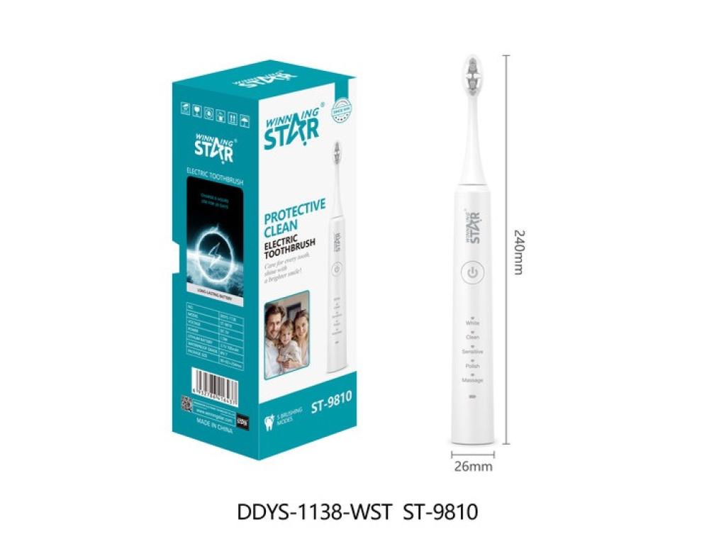 Winning Star Toothbrush, 5 Modes, Internal Memory, 1.5W, White, Model St-9810 - View 5