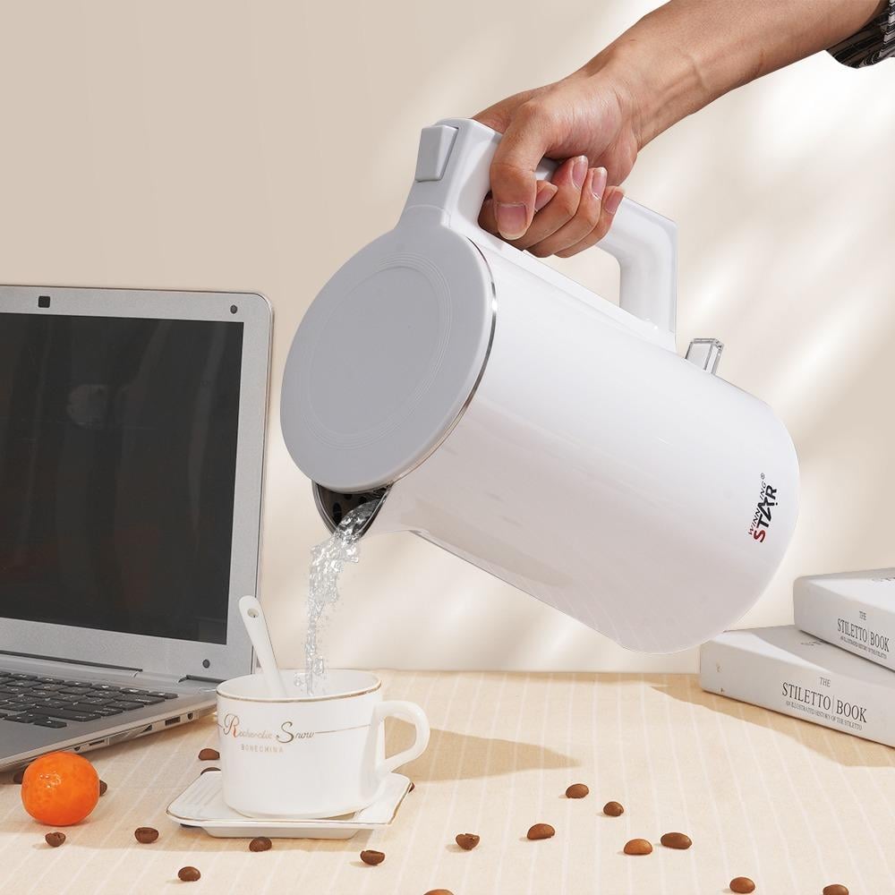 Winning Star Electric Kettle, 1.7L, Waterless Start Protection, Double Wall, 1500W, White, St6023 - View 2