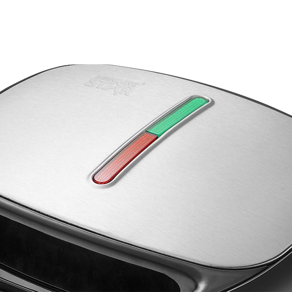 Winning Star Sandwich Maker, Double-Sided Non-Stick Cooking Surface, Multifunctional, 800 Watts, Silver, St-9450 - View 8