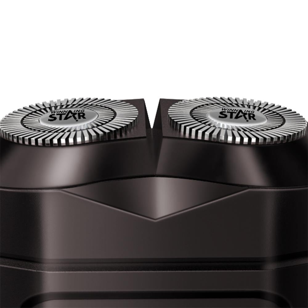 Winning Star Beard Trimmer, 2 Rotating Heads, Digital Display, Waterproof, 5 Watts, Black, St-5844 - View 2