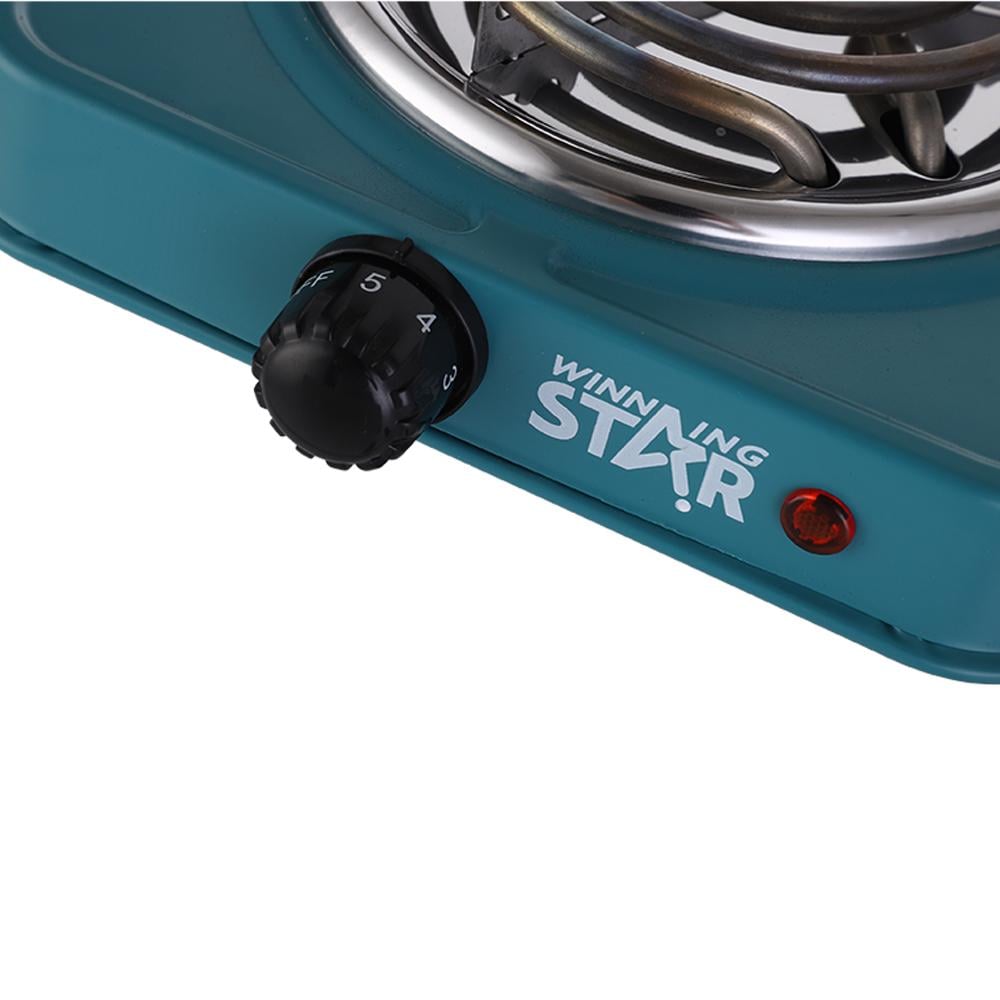 Winning Star Electric Hob, 1 Burner, 5 Levels, Overheat Protection, 1000 Watts, Turquoise, St-9634 - View 2