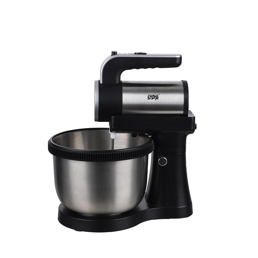 Winning Star Stand Mixer, 4.5L Capacity, 5 Speeds, Dough, Baking, And Egg Beating, Stainless Steel Blades, Multi-Speed, 450W, Black Silver, St-5532 - View 3