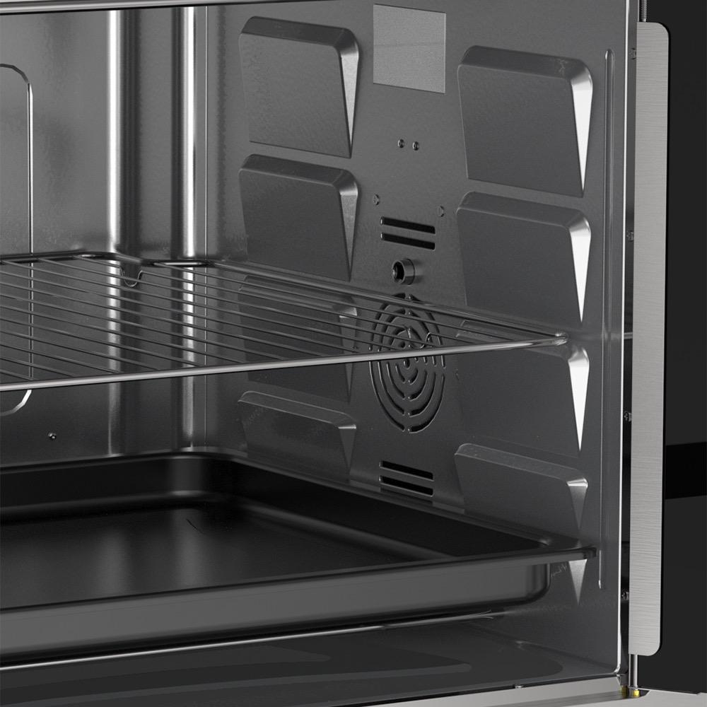 Winning Star Electric Oven, 120L Capacity, French Glass Door, Baking Tray, Pizza Tray, Rotating Grill, Interior Lighting, 2800W, Silver, St-9853 - View 5