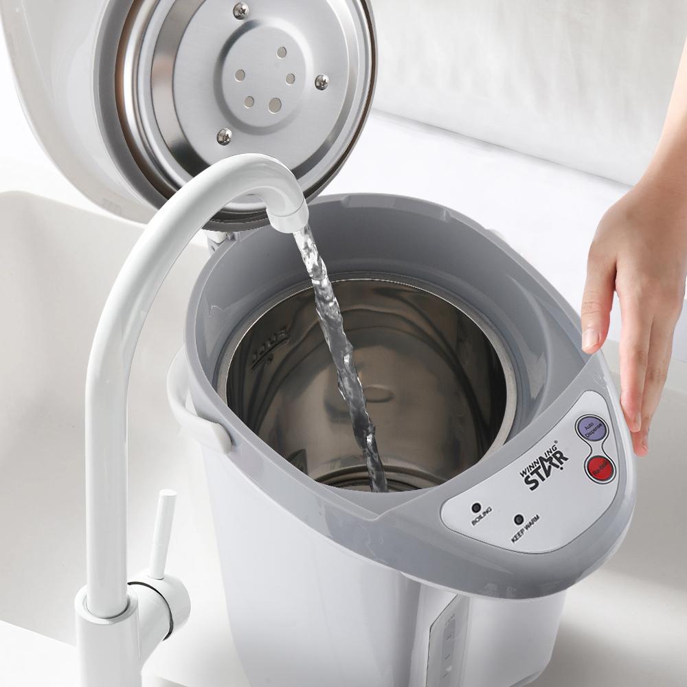 Winning Star Stainless Steel Electric Kettle, 3L Capacity, Waterless Operation Protection, 1800W, White, St-6026 - View 4