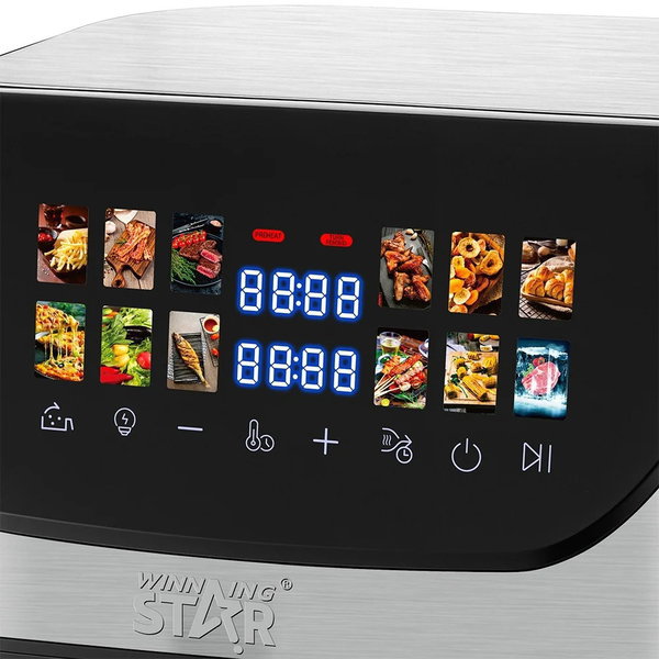 Winning Star ST-9694 Air Fryer, 8 Liters, 2200 Watts, Wi-Fi, Digital - Black - View 6