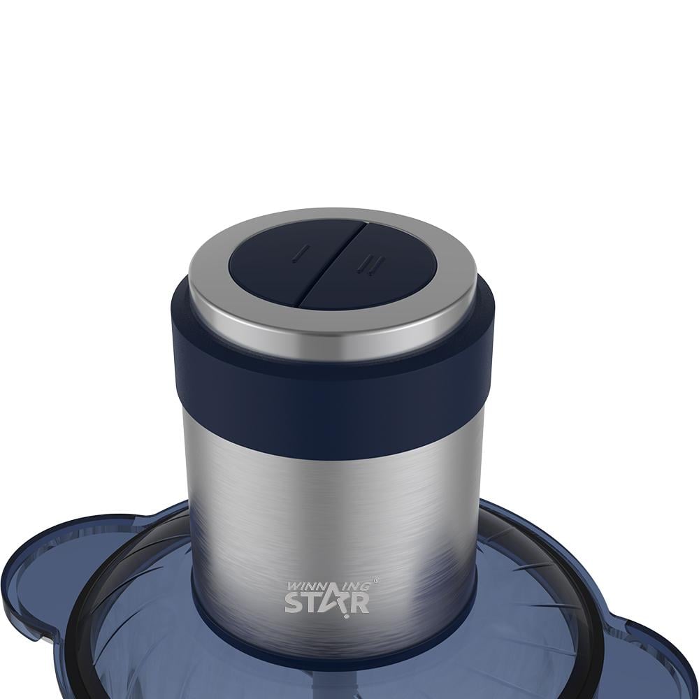 Winning Star Food Chopper, 3L Capacity, Glass Bowl, 4 Stainless Steel Blades, Multi-Function, Non-Slip Base, 300W, Blue, St-5582 - View 2