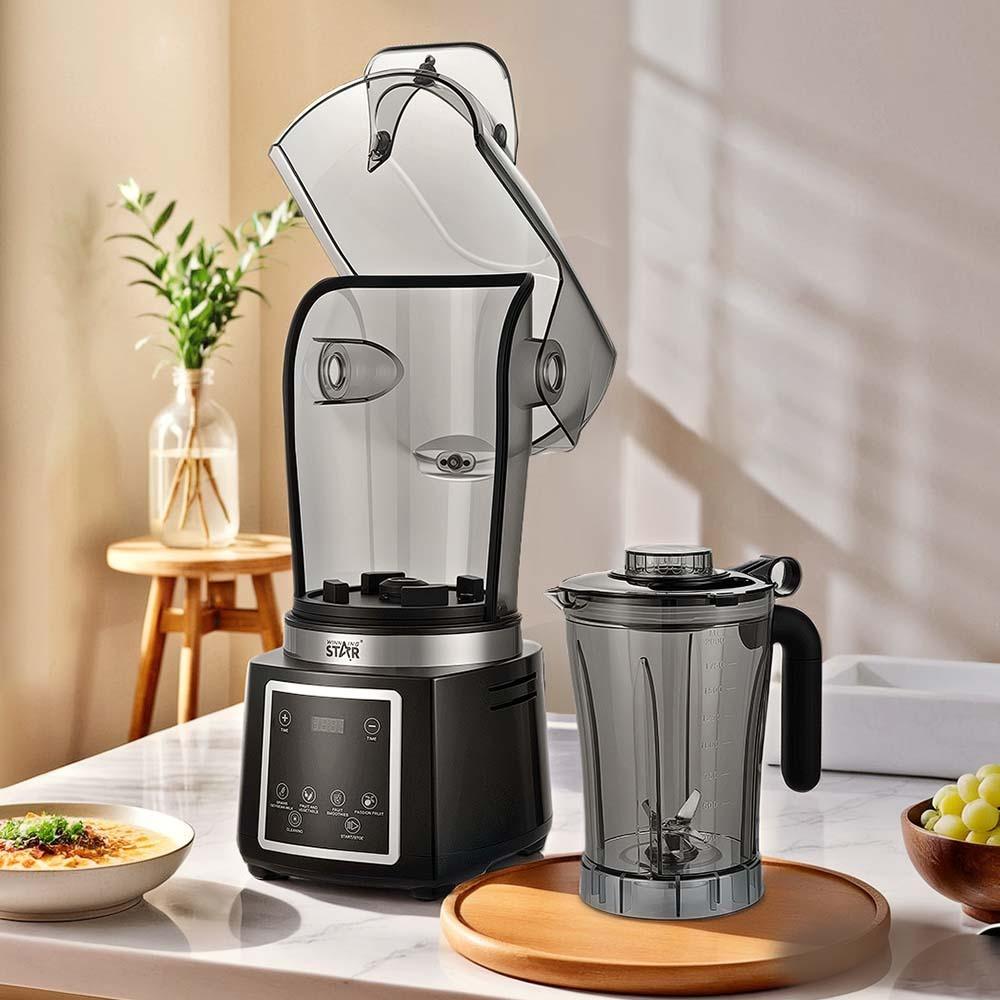 Winning Star Blender, 2L Capacity, Soundproof, Non-Slip Base, Sharp Steel Blades, Black, 800W, St-5905 - View 7