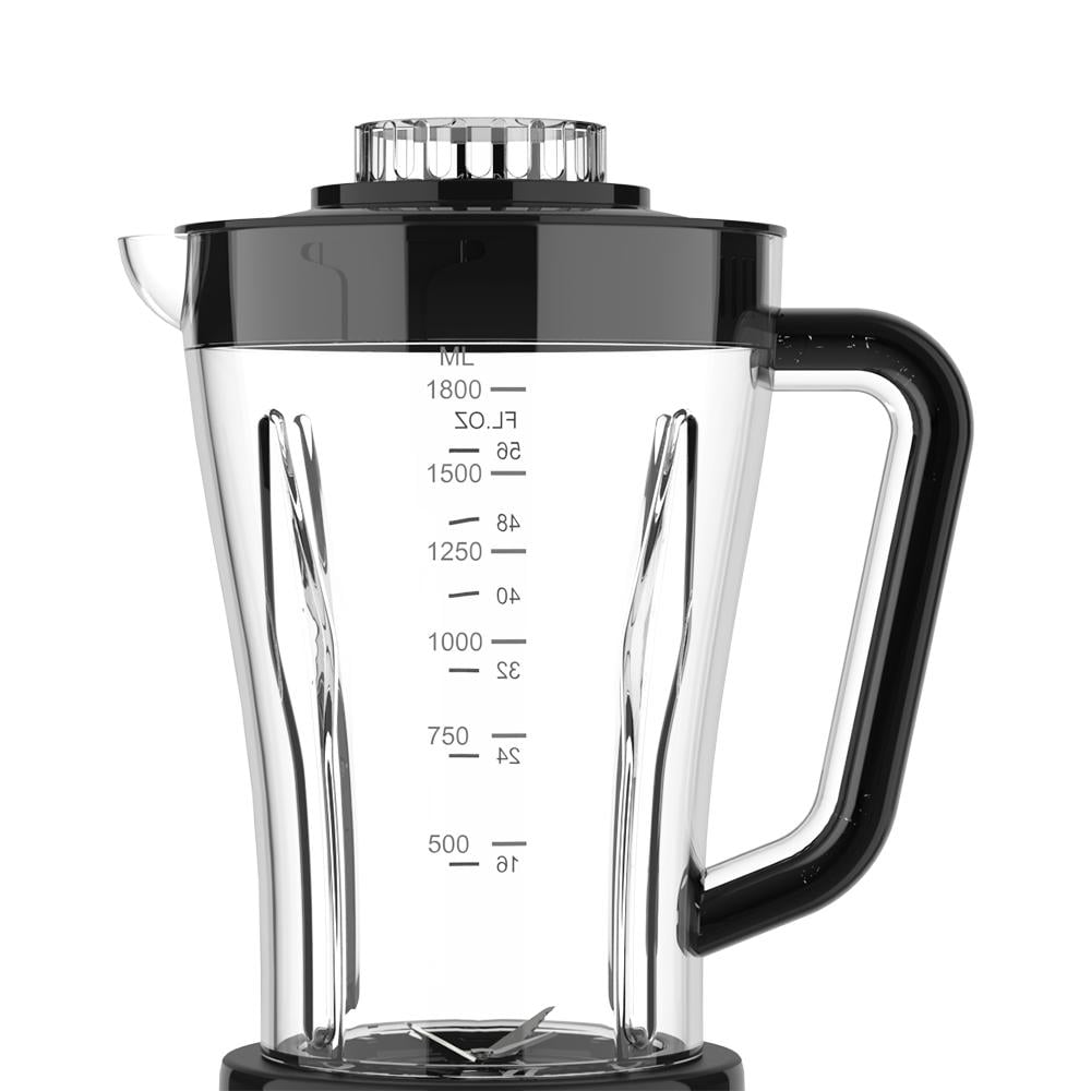 Winning Star Food Processor, 1.8L Capacity, 4 Functions: Blending, Juicing, Dry Grinding, And Ice Crushing, Stainless Steel Blades, Non-Slip, 600W, Black Silver, St-5557 - View 3
