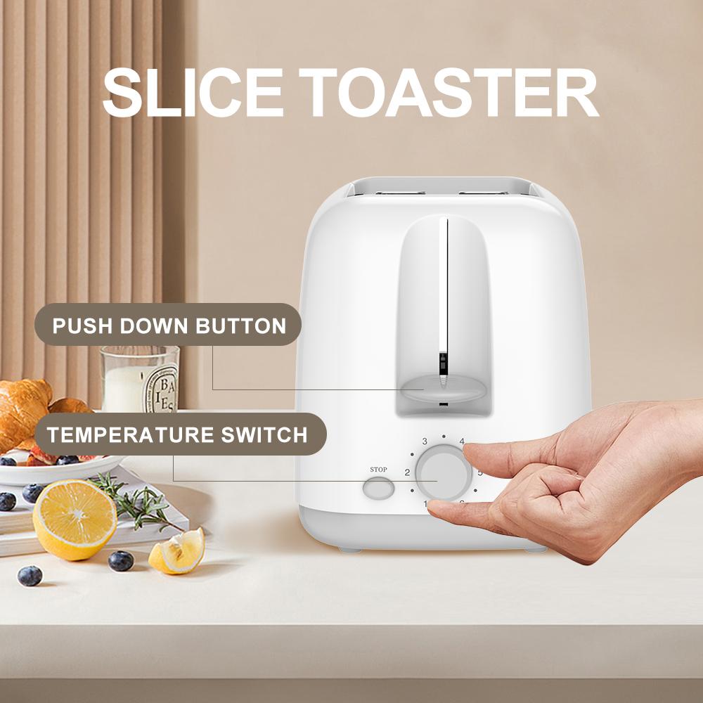 Winning Star Toaster, 2 Slices, 6 Browning Levels, Removable Crumb Tray, Stainless Steel Top Lid, White, St-9359 - View 6