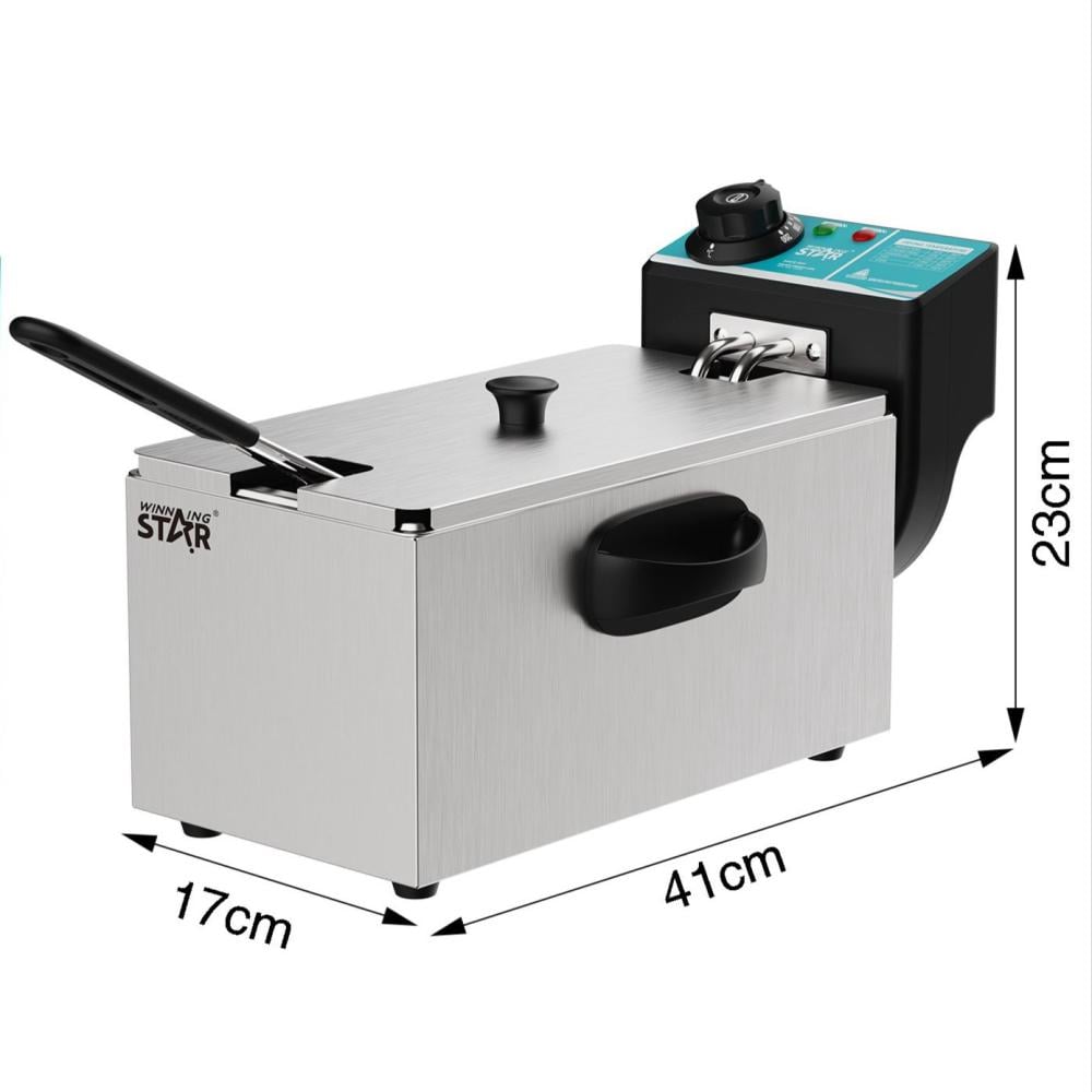 Winning Star Electric Fryer, 4 Liter Capacity, Non-Stick Surface, 2000 Watts, White, St-9203 - View 3