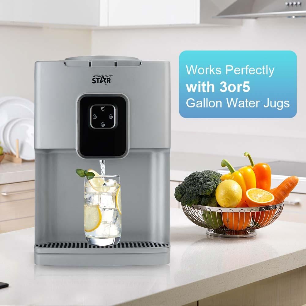Winning Star Water Cooler, Top Loading, Hot/Cold, Normal, Table, Elegant Design, 500 Watts, White, St-6508 - View 4