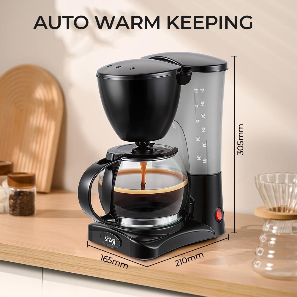 Winning Star Coffee Maker, 1.2L, Drip, 800W, Black, St-9738 - View 3