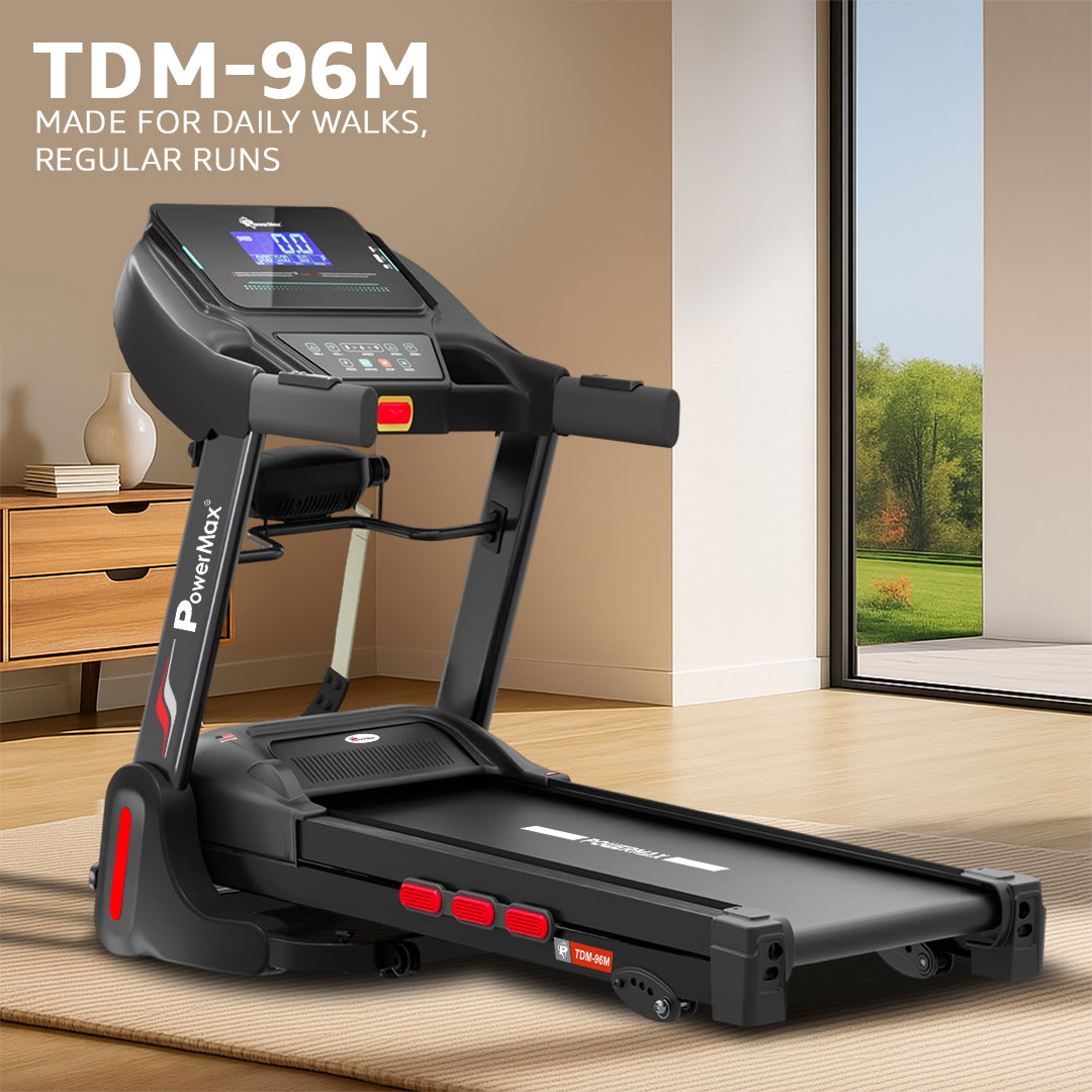 Powermax Fitness TDM-96M ® Motorized Treadmill With iPad Holder And MP3 Speakers 2