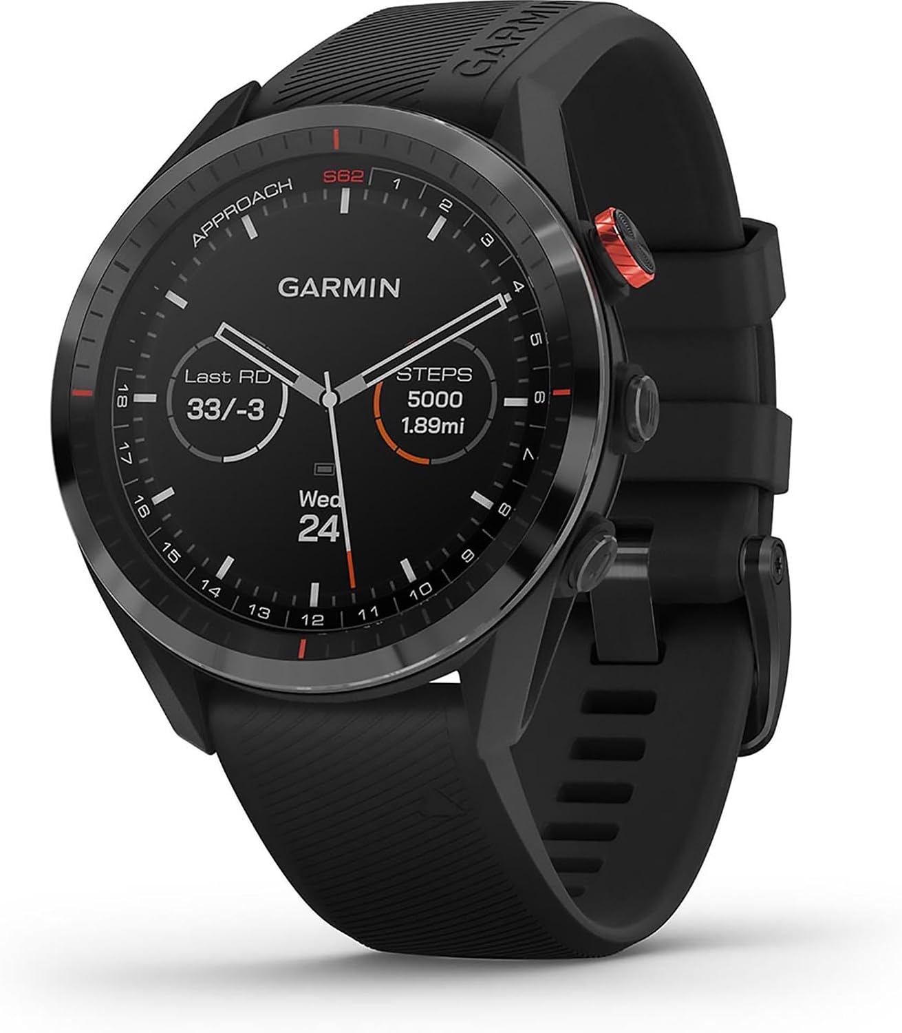 Order Garmin Approach S62, Black Ceramic Bezel With Black Band Now