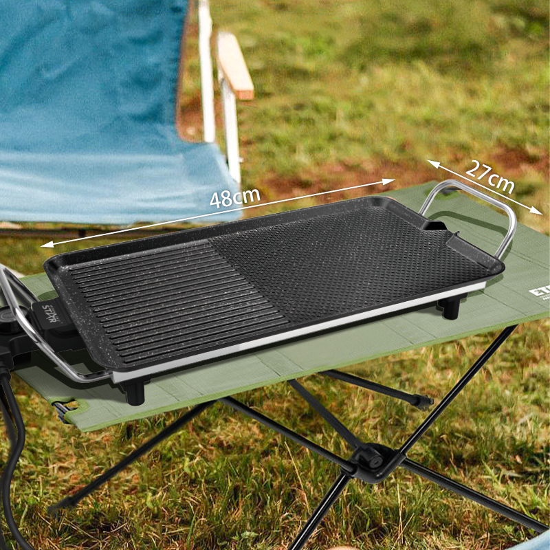 Winning Star Standing Electric Grill 1360W Cast Aluminum Non-Stick with Overheat Protection - View 3