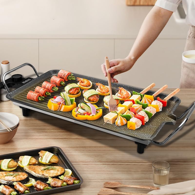 Winning Star Standing Electric Grill 1360W Cast Aluminum Non-Stick with Overheat Protection - View 4