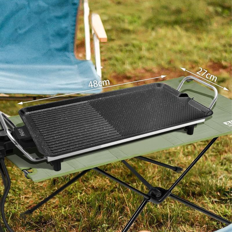 Winning Star Standing Electric Grill 1360W Cast Aluminum Non-Stick with Overheat Protection - View 8