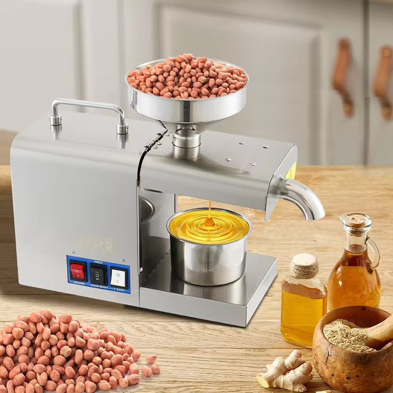 Winning Star Multifunctional Stainless Steel Electric Oil Press Machine Hot/ Cold Press Oil Extractor 820W - View 3
