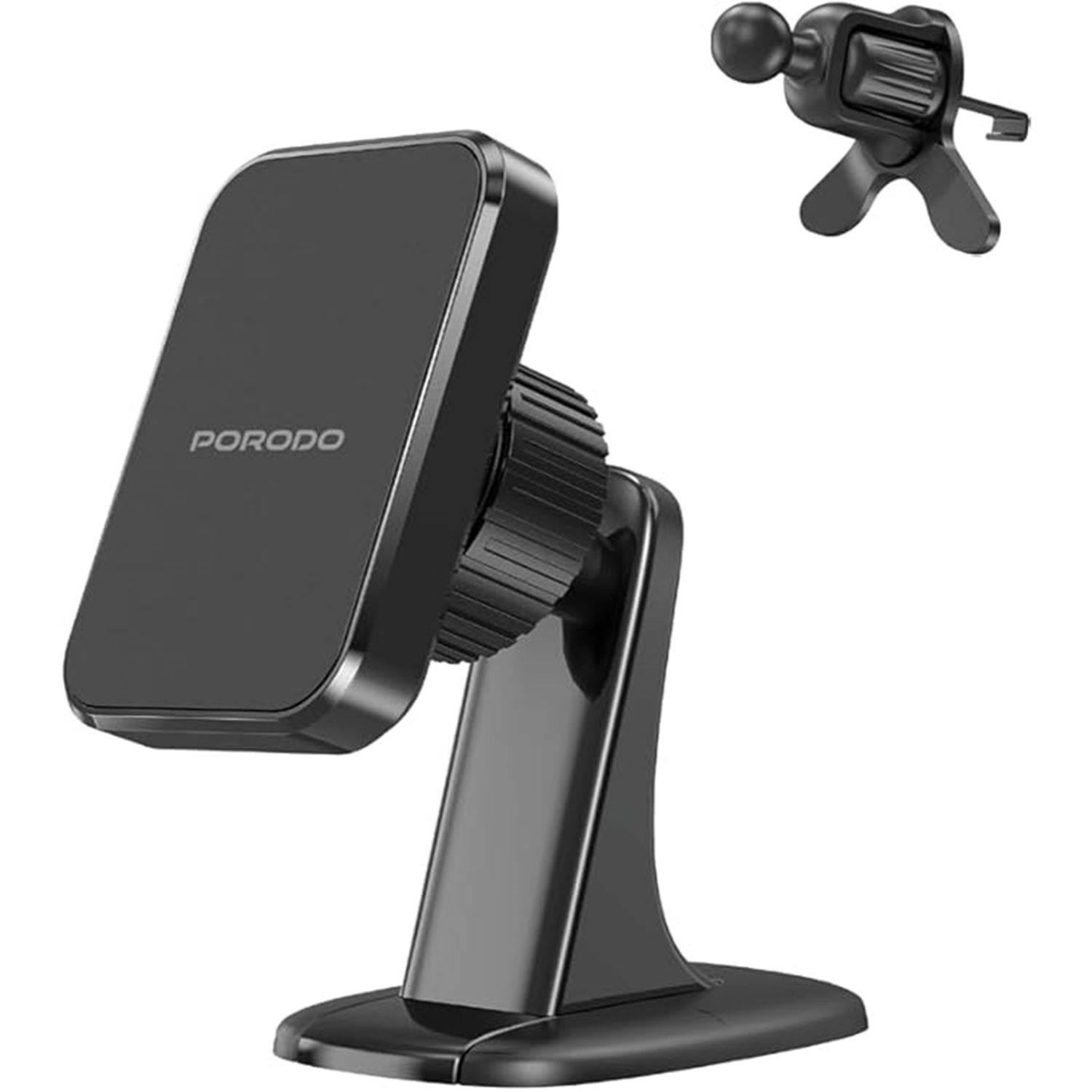 Order Porodo 2In1 Magnetic Car Phone Holder - Black Now! | Jomla.ae