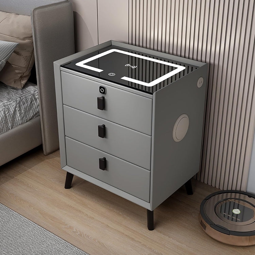 Order Bedside Table with Three Drawers, Secure Fingerprint Lock ...
