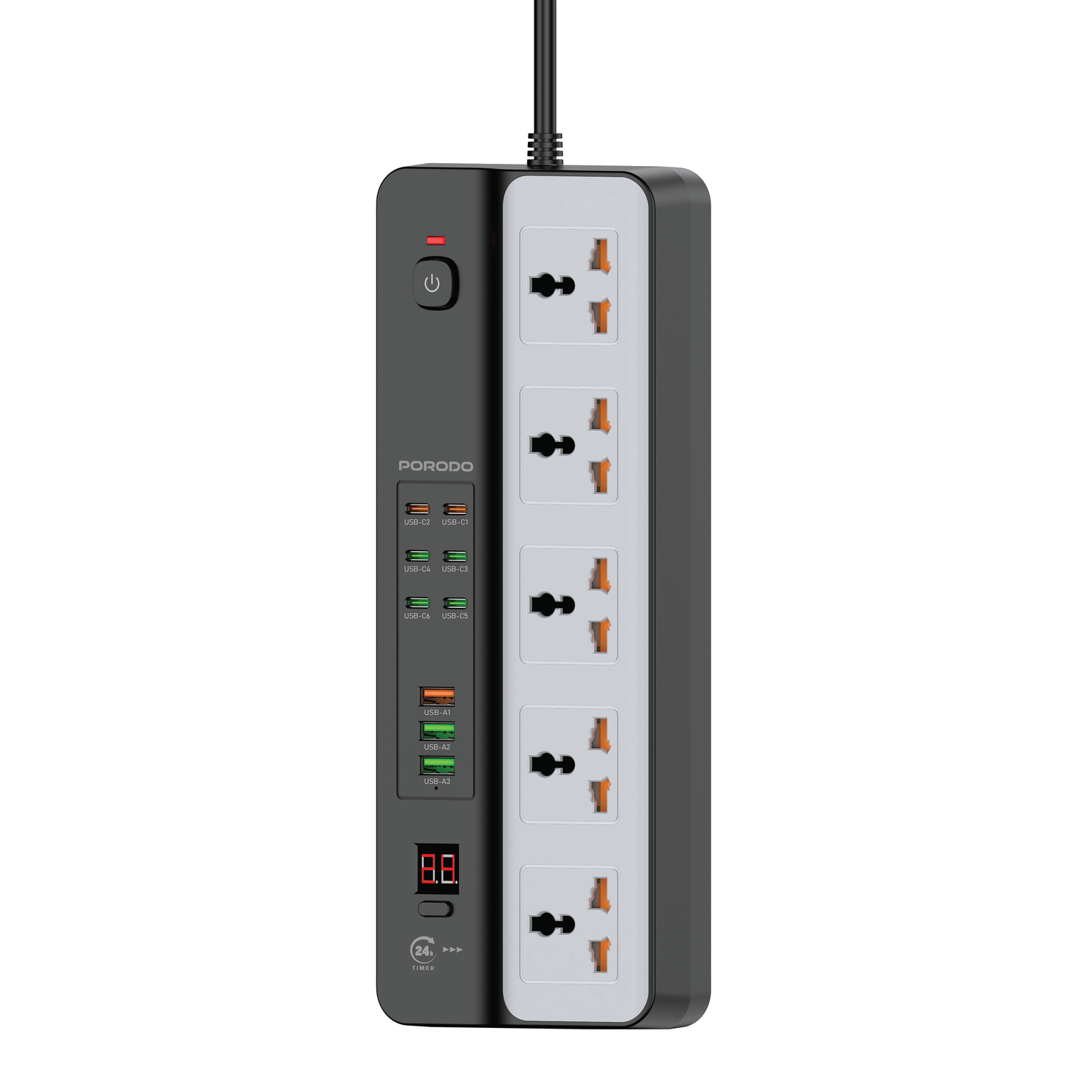 Order Porodo 5-1 Power Socket With Universal Ac Output Pd35W 3M Length ...