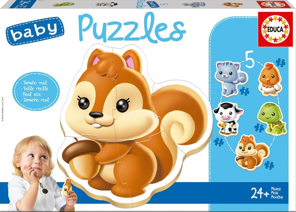 Order Educa - 5-In-1 Baby Jigsaw Puzzle Set - Animals - 19 Pcs Now ...
