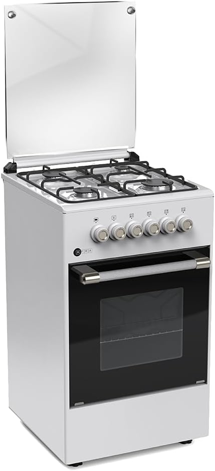 Order AFRA Free Standing Cooking Range, 50x50, 4 Burners, White Enamel ...