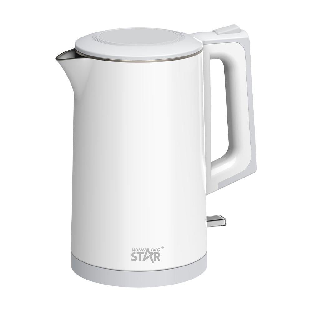 Winning Star Electric Kettle, 1.7L, Waterless Start Protection, Double Wall, 1500W, White, St6023 - View 1