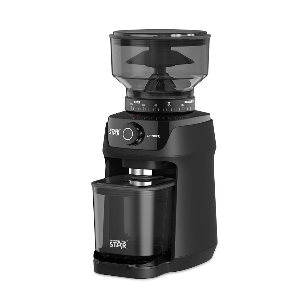 Winning Star Automatic Coffee Grinder, 250G Capacity, Multi-Level, Timer, Steel Blades, 200W, Black, St-9822 - View 1