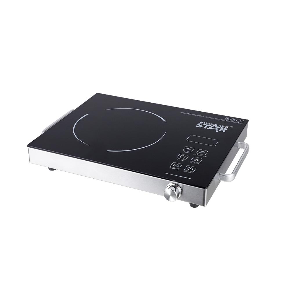 Winning Star Electric Hob, 1 Burner, Glass Touch Control, Timer, Overheat Protection, 2000 Watts, Black, St-9671 - View 1