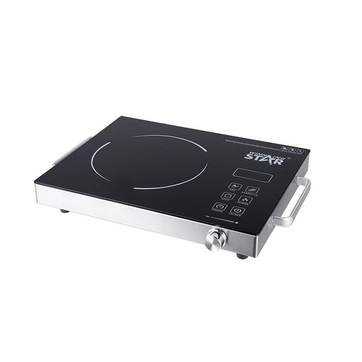 Winning Star Electric Hob, 1 Burner, Glass Touch Control, Timer, Overheat Protection, 2000 Watts, Black, St-9671