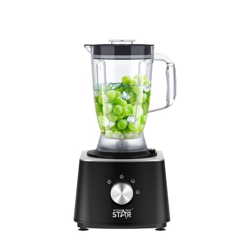 Winning Star Food Processor, 1.8L Bowl Capacity, 10 In 1 Multi-Function, Mixing, Grinding, And Dough Preparation, Stainless Steel Blades, 600 Watts, Black, St-5583