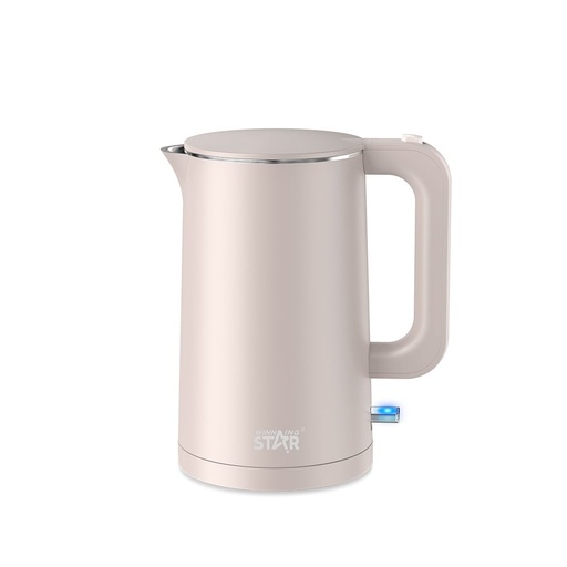 Winning Star Electric Kettle, 1.7L Capacity, Waterless Operation Protection, Double Wall, 1500W, Rose, M/St-6044