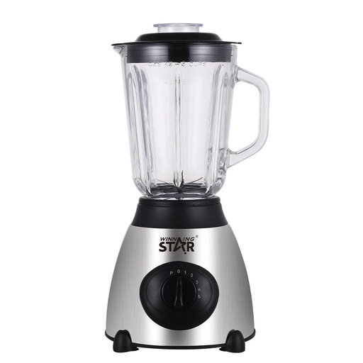 Winning Star Blender, 1.5L Capacity, Extra Grinder, Multi-Function, Multi-Speed, Steel Blades, 350W, Black Silver, St-5572