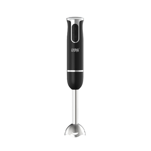 Winning Star Hand Blender, 2 In 1 Mixing And Mashing, Steel Blades, 2 Speeds, 400 Watts, Black, St-5553