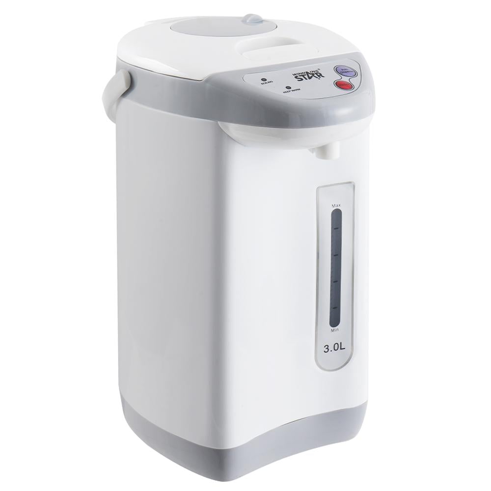 Winning Star Stainless Steel Electric Kettle, 3L Capacity, Waterless Operation Protection, 1800W, White, St-6026 - View 1