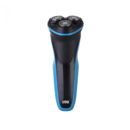 Winning Star Beard Trimmer, 3 Rotating Heads, Travel Lock & Pop-Up Trim, Charging & Cleaning Alert, Waterproof, 90 Minutes Runtime, 8 Watts, Black Blue, St-5680