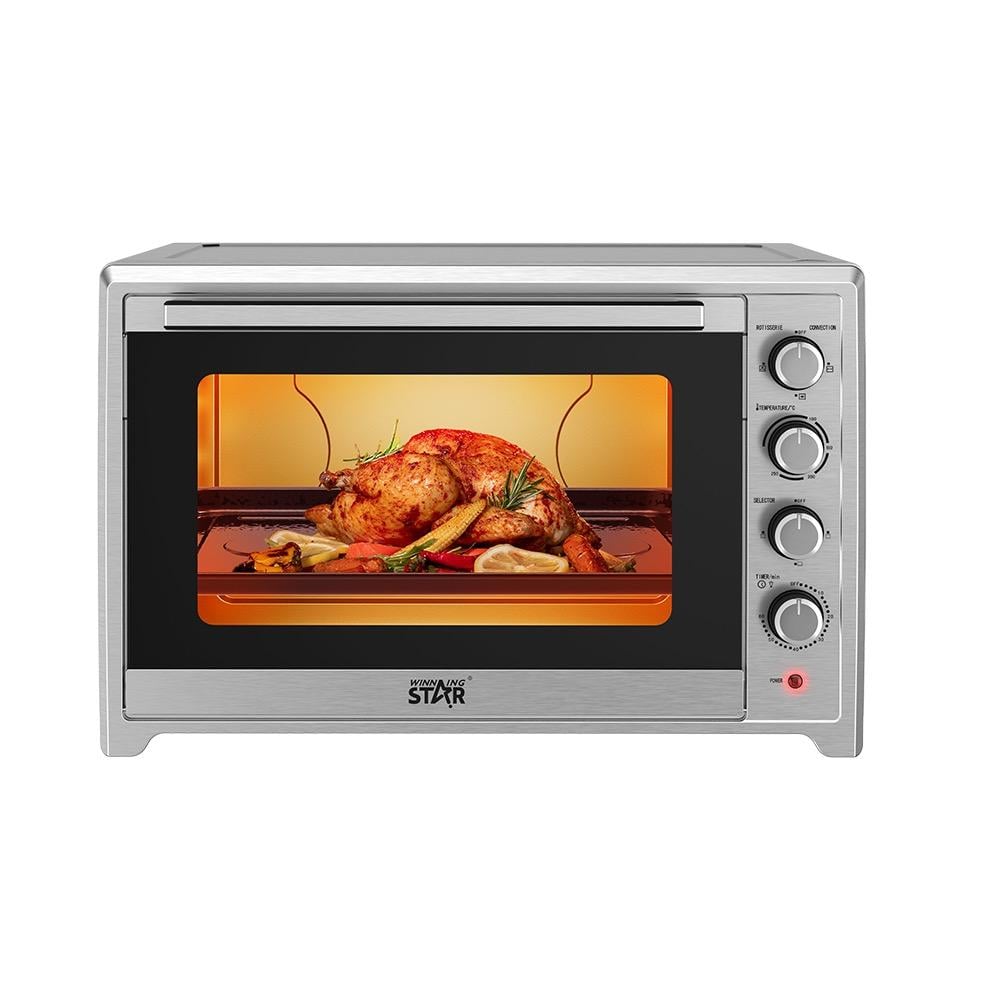 Winning Star Electric Oven, 75L Capacity, Baking Tray, Pizza Tray, Rotating Grill, 2800W, Silver, St-9794 - View 1