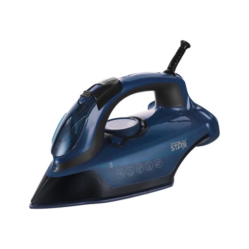 Winning Star Steam Iron, 350Ml Capacity, Self-Cleaning, Drip-Proof, Anti-Scale, 3100W, Black/Blue, Model St-5017